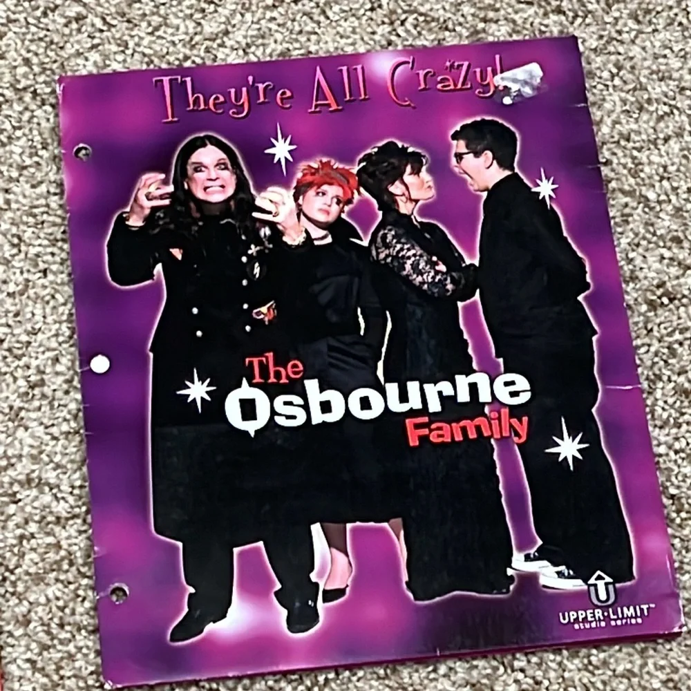 2 Ozbourne Family They Are All Crazy Vintage 2002 Notebook Binder Trapper Keeper
